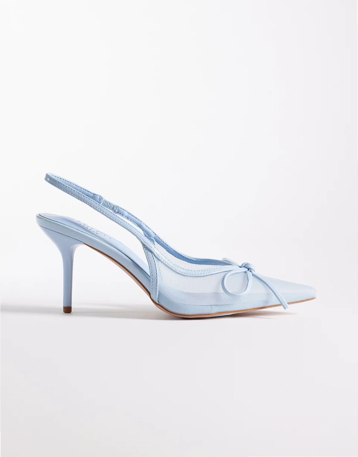 Simmi London – Susanna – Absatzschuhe aus blauem Netzstoff mit Fersenriemen