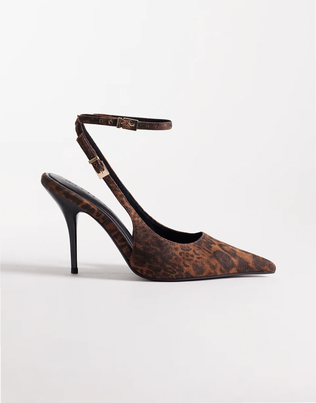 – Promise – High Heels mit Leopardenmuster, Fersenriemen und hohem Stilettoabsatz