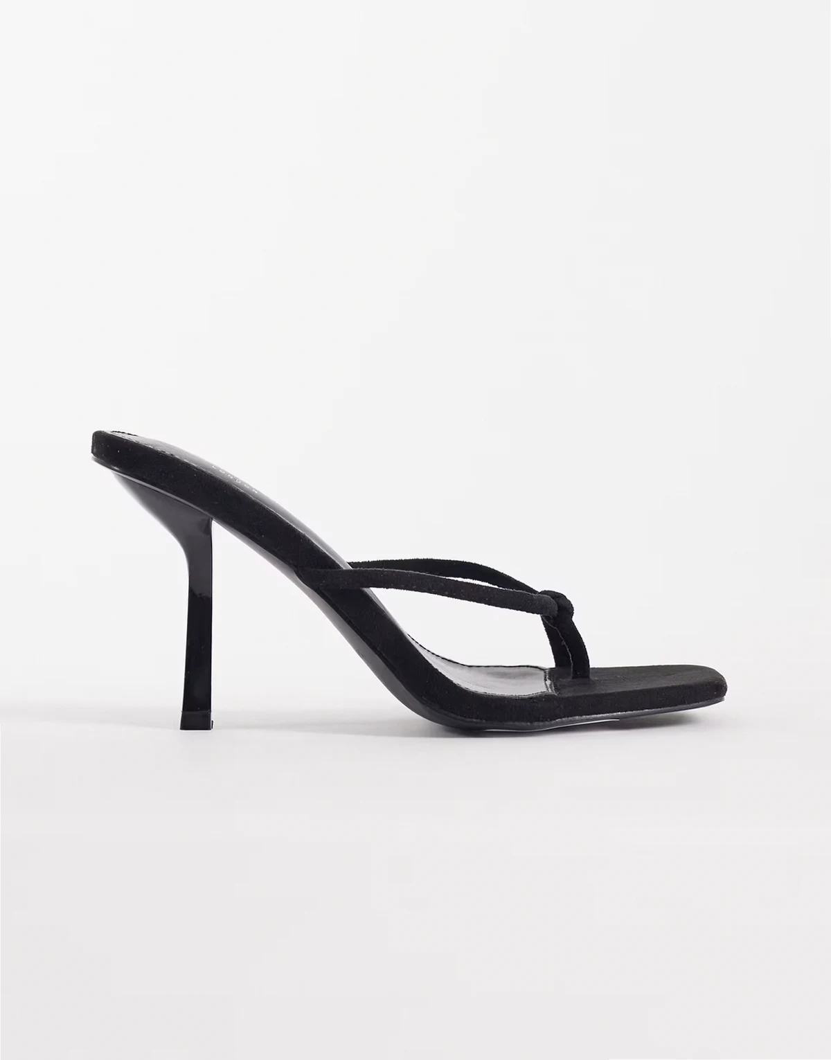 Simmi London Wide Fit – Asra – Mules-Sandaletten aus schwarzem Wildlederimitat