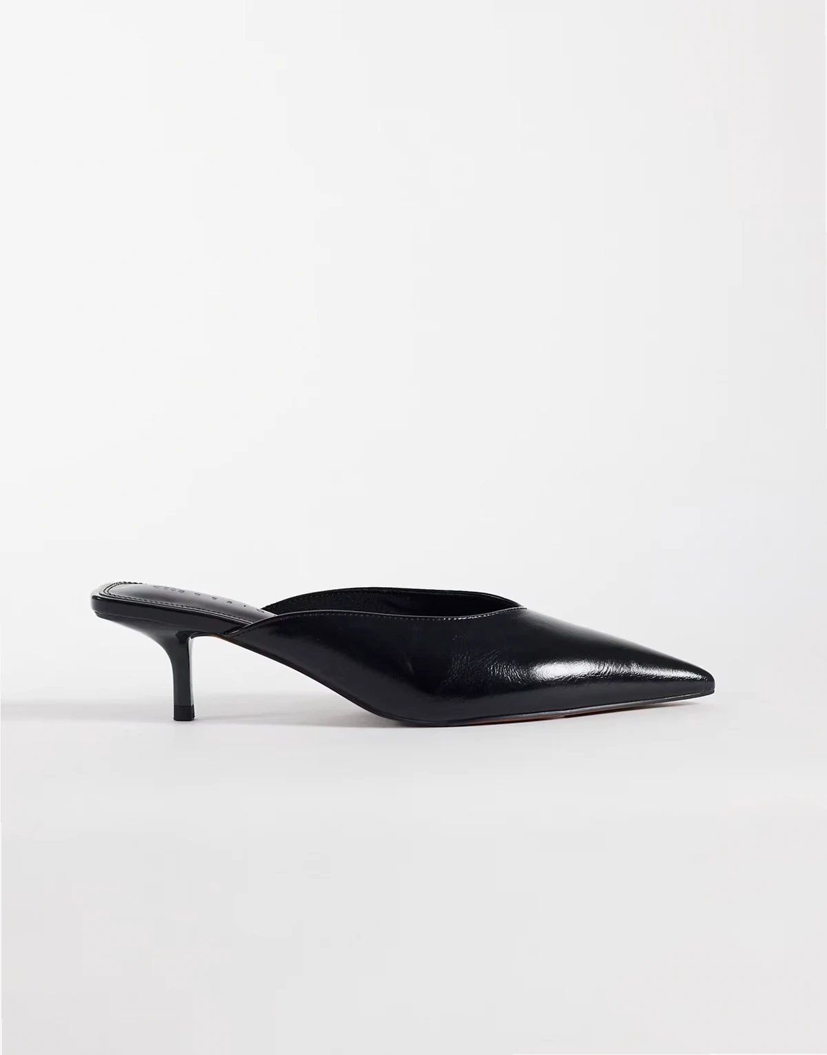 – Surprise – Spitze Mules in Schwarz mit Kitten-Heel-Absatz