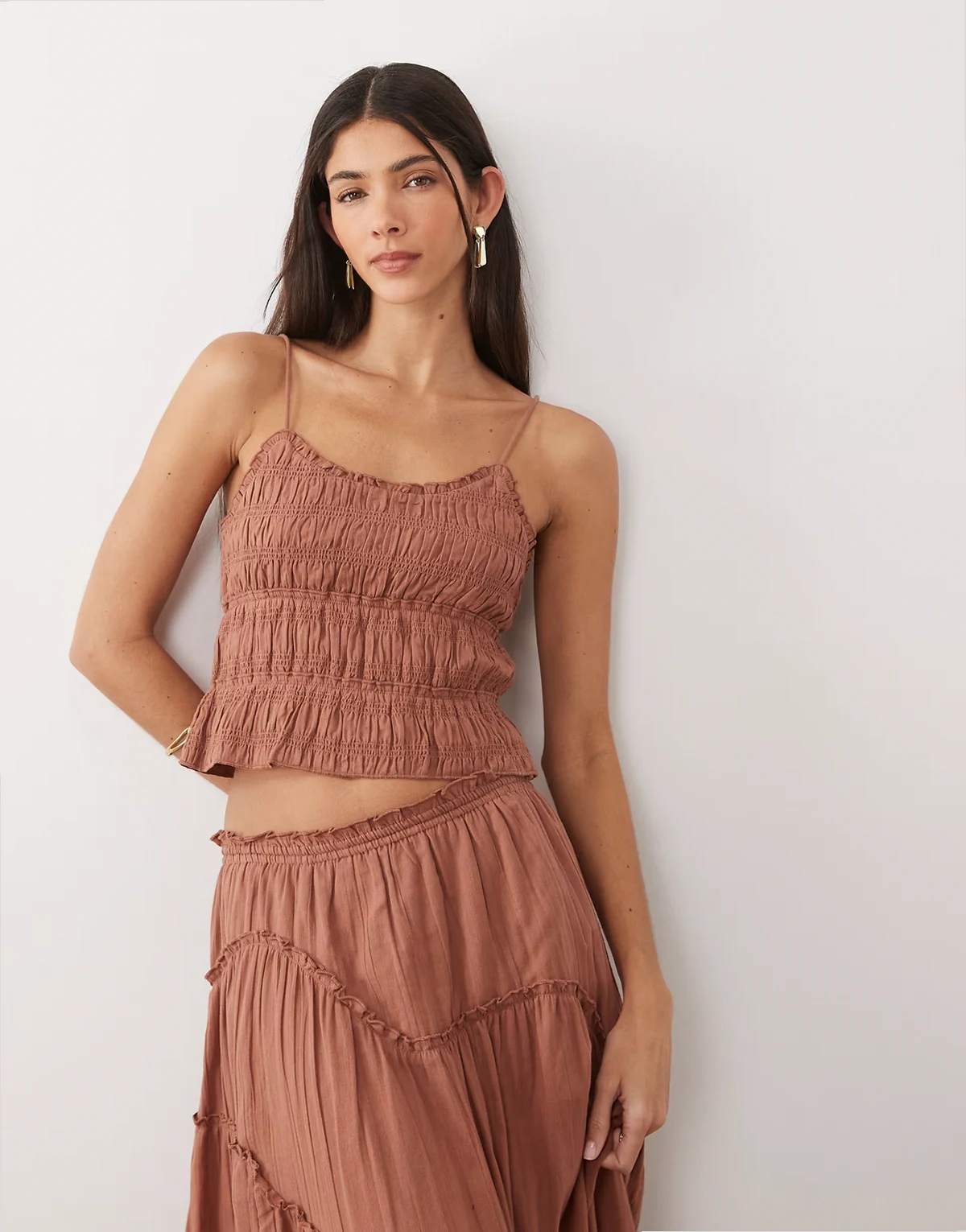 cami top in mocha brown