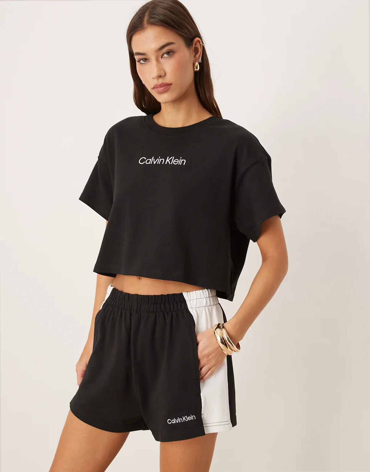 – Boyshorts in Schwarz mit Logo