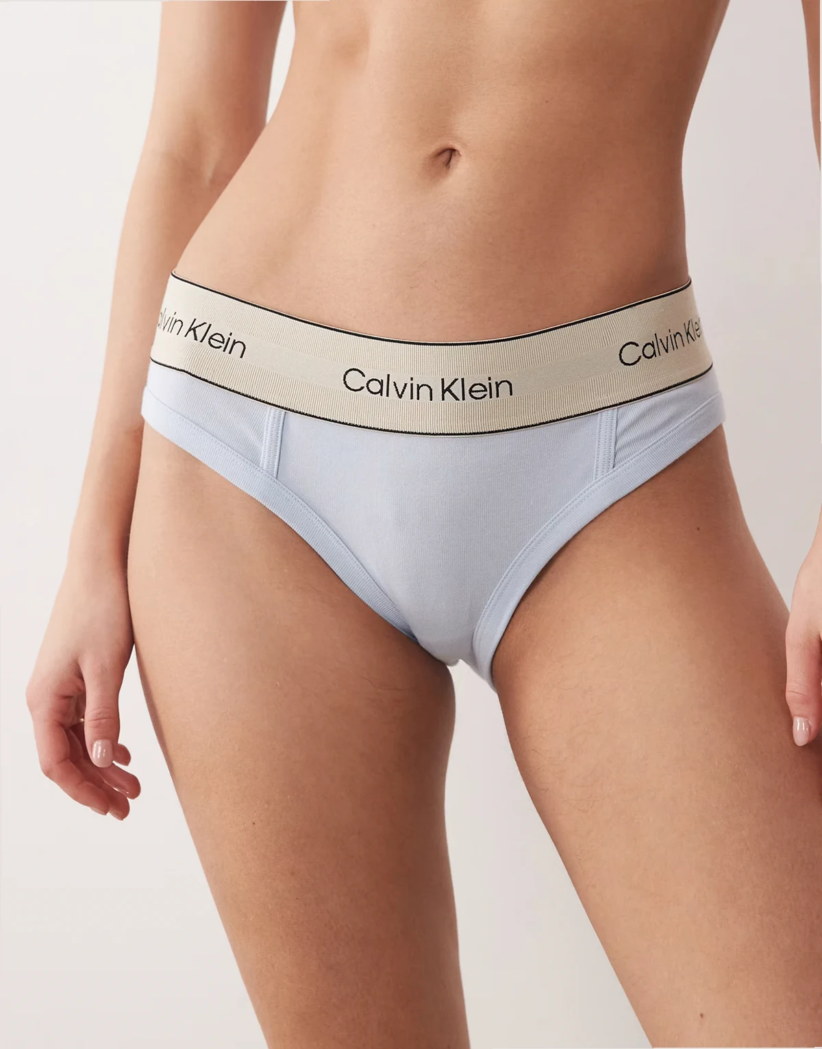 Heritage Cotton bikini briefs in light blue