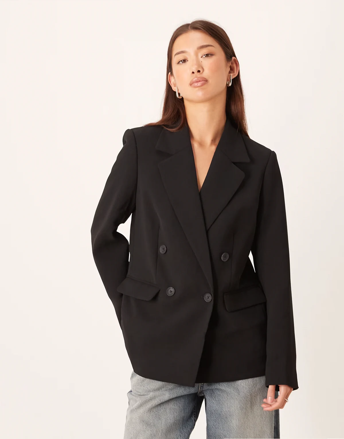 Alicia double breasted blazer in black - part of a set