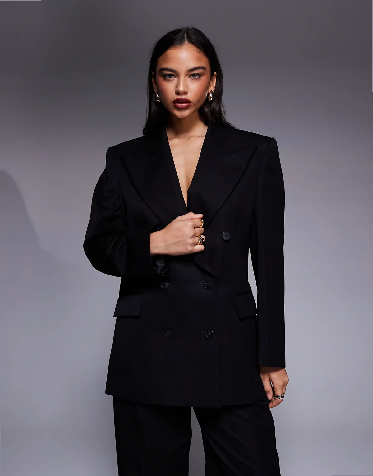ASOS X THE SOURCED COLLECTION oversized blazer in black