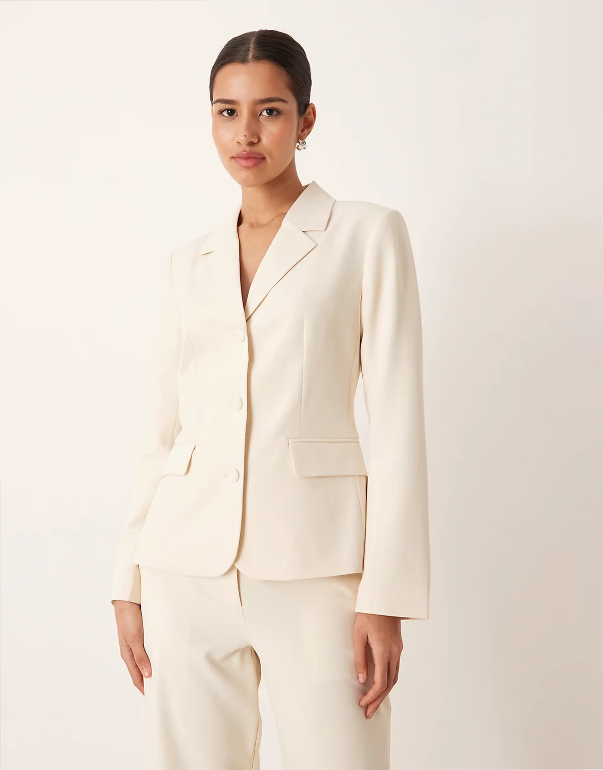 tailored blazer in birch cream - part of a set
