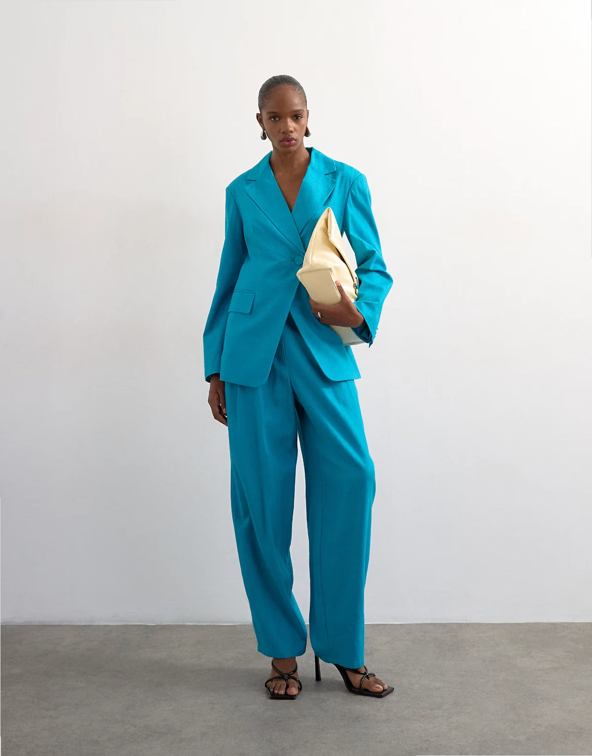 occasion barrel pants in turquoise - part of a set