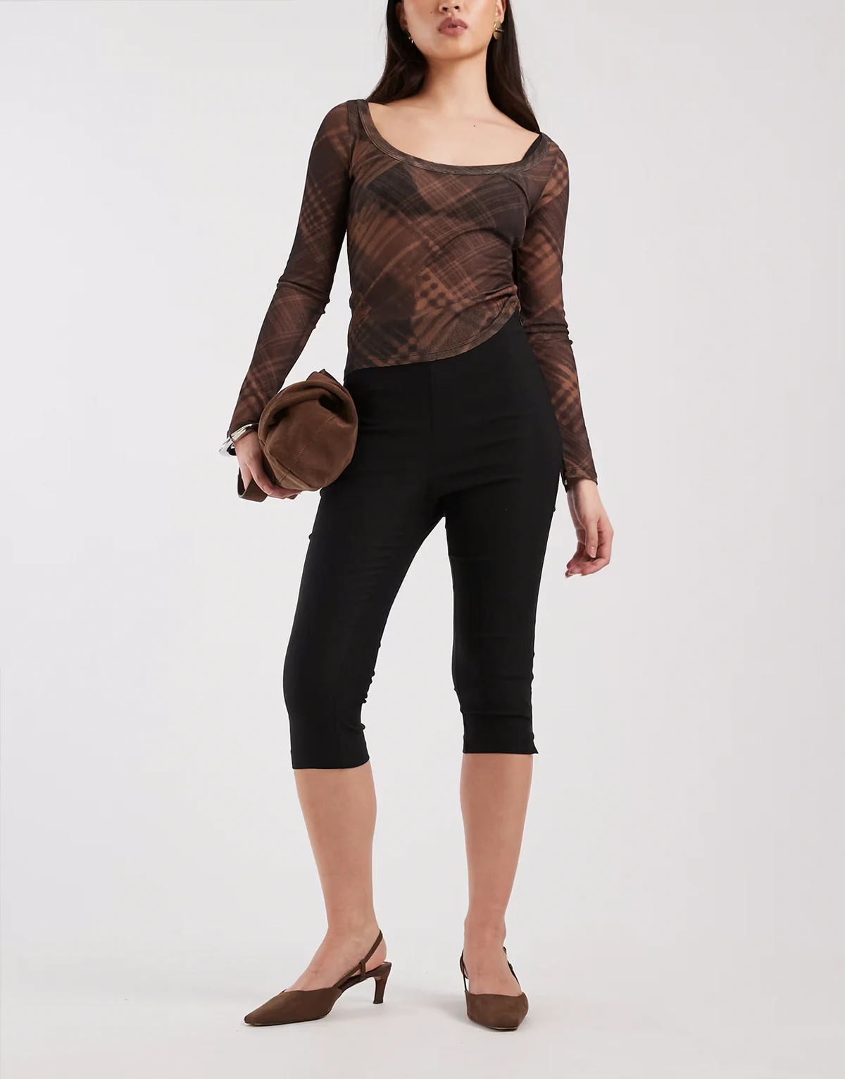 – Elegante Caprihose in Schwarz