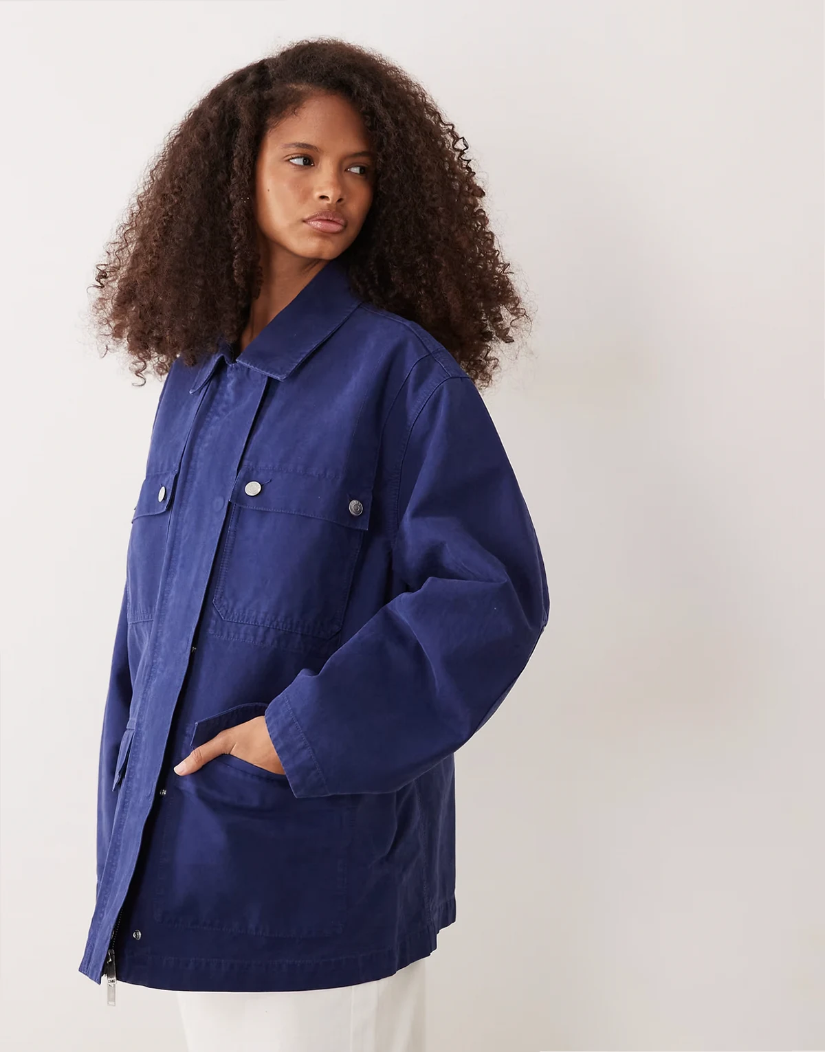 – Utility-Jacke im Farmerstil in Dunkelblau