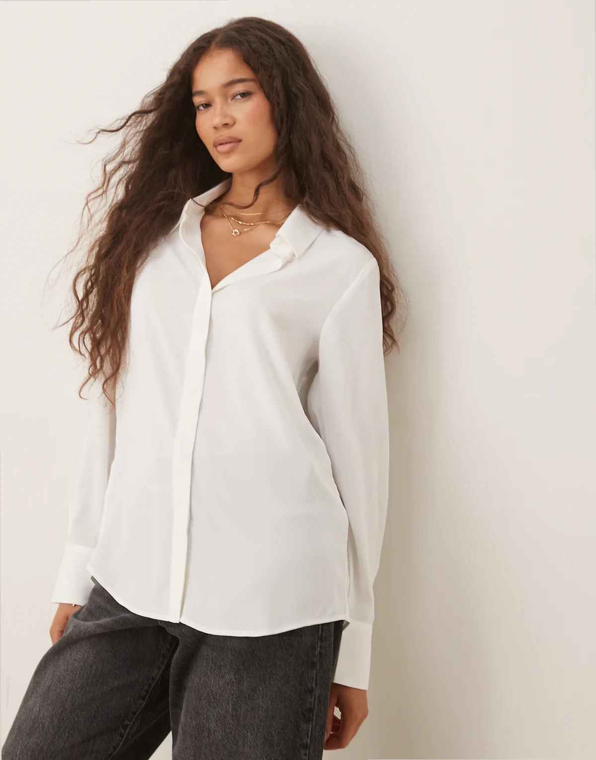relaxed shirt in white