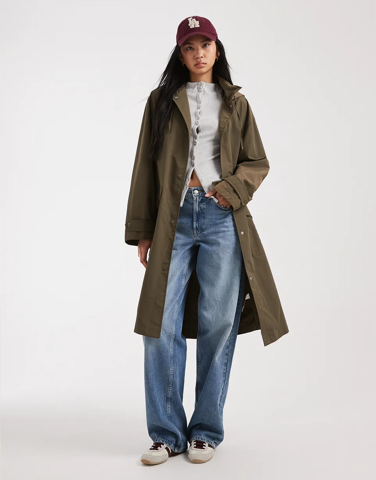 ASOS DESIGN Tall – Płaszcz przeciwdeszczowy w kolorze khaki