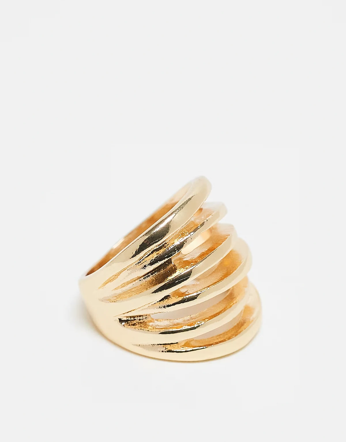 unisex faux stacked ring in gold