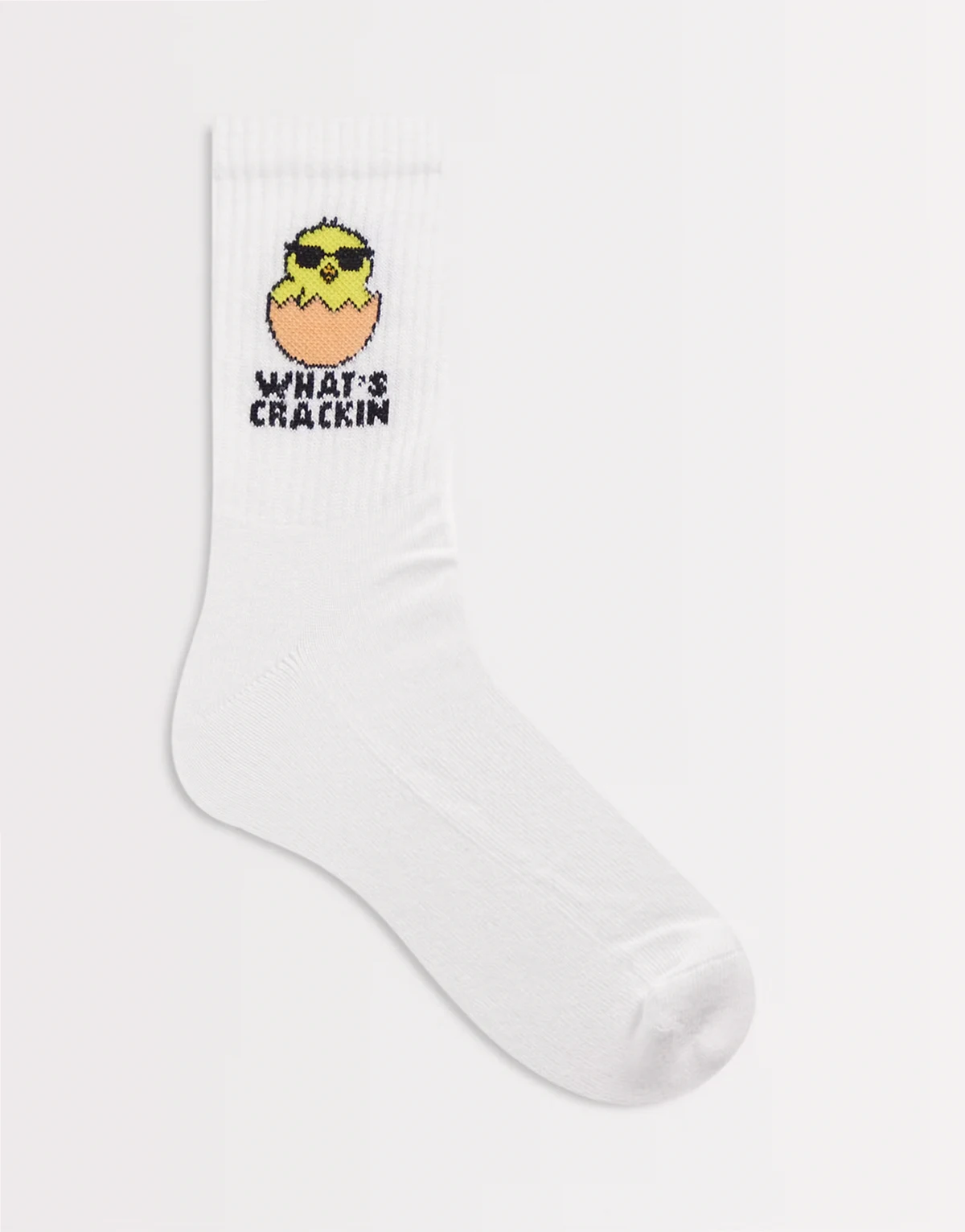 – Socken in Weiß mit Küken-Grafik