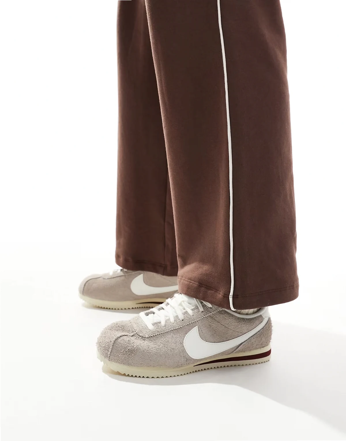 Cortez suede sneakers in gray and white