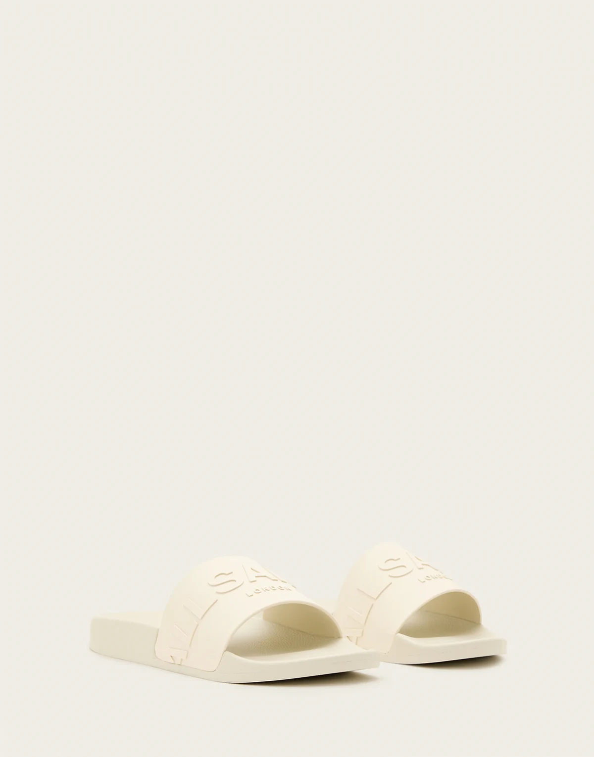 Biggy logo rubber slides in white