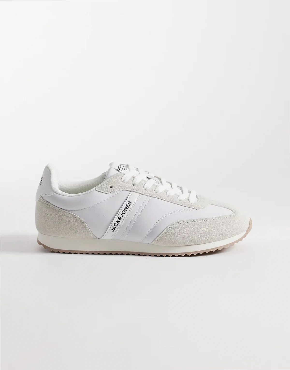 – Lauf-Sneaker aus Wildlederimitat und Nylon in Hellgrau