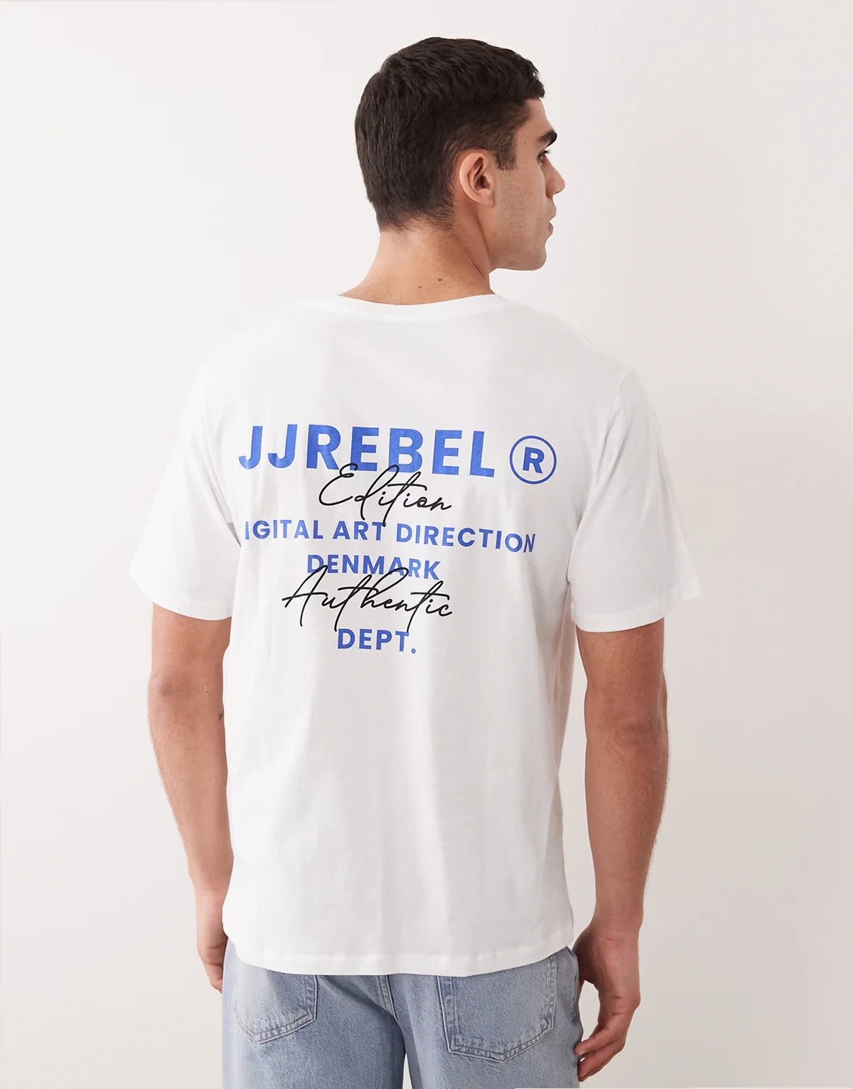 – Oversize-T-Shirt in Weiß mit Logo-Rückenprint