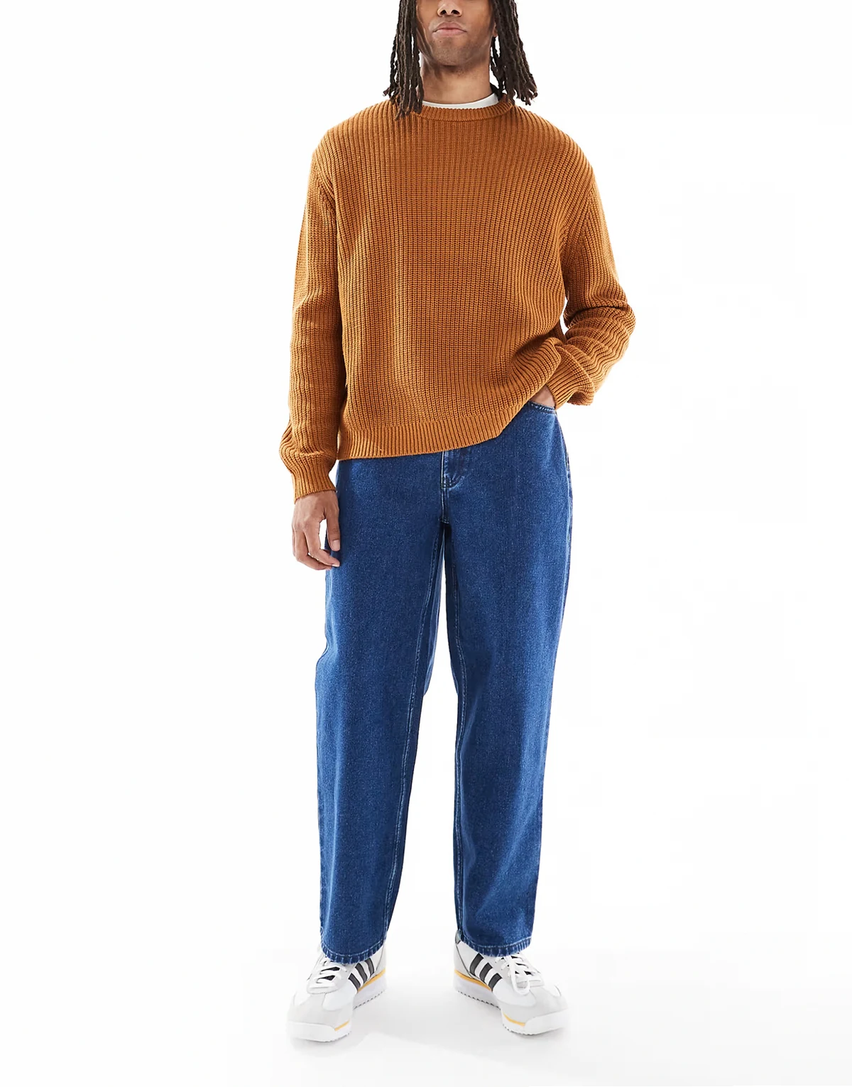 – Greenport – Niebieskie jeansy w stylu vintage