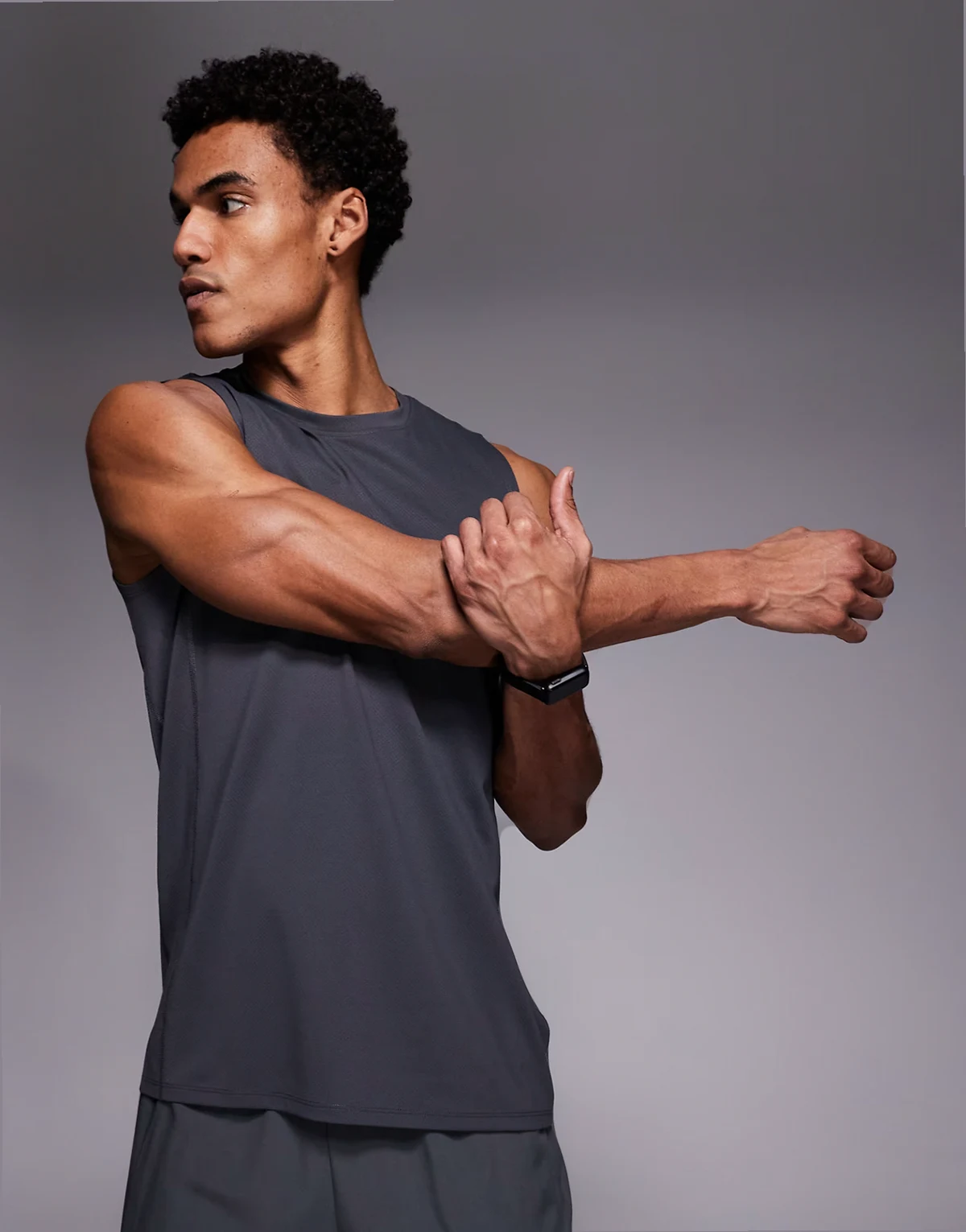 Icon quick dry mesh training tank in charcoal