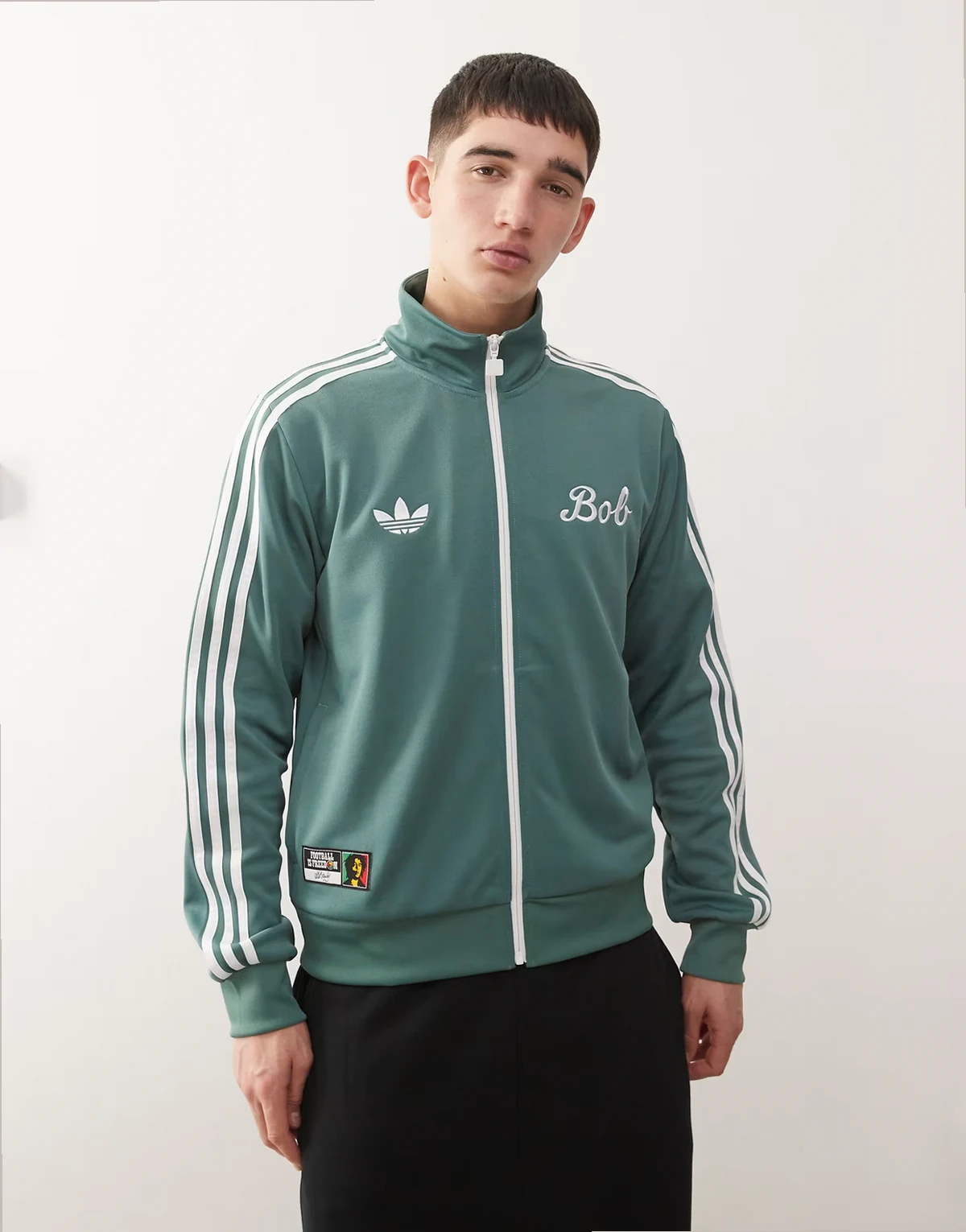 Bob Marley track jacket in khaki green