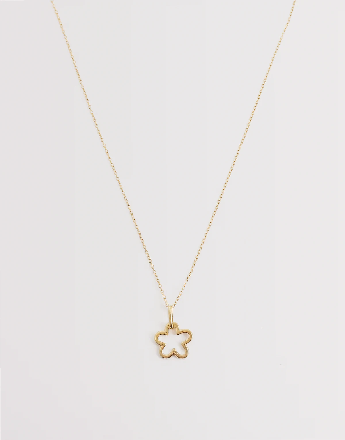 flower pendant necklace in 18kt gold vermeil