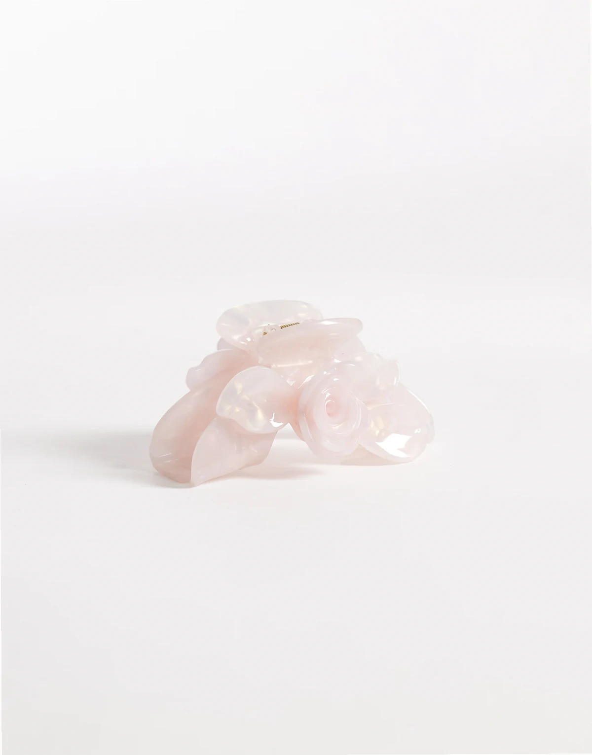 rose detail hair clip in light pink