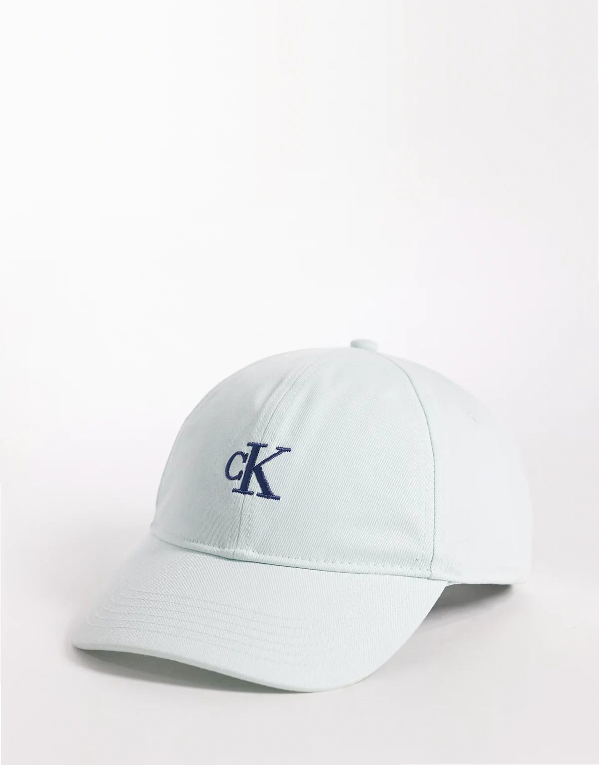 Jeans – Baseballkappe in Blau mit aufgesticktem Monogramm-Logo