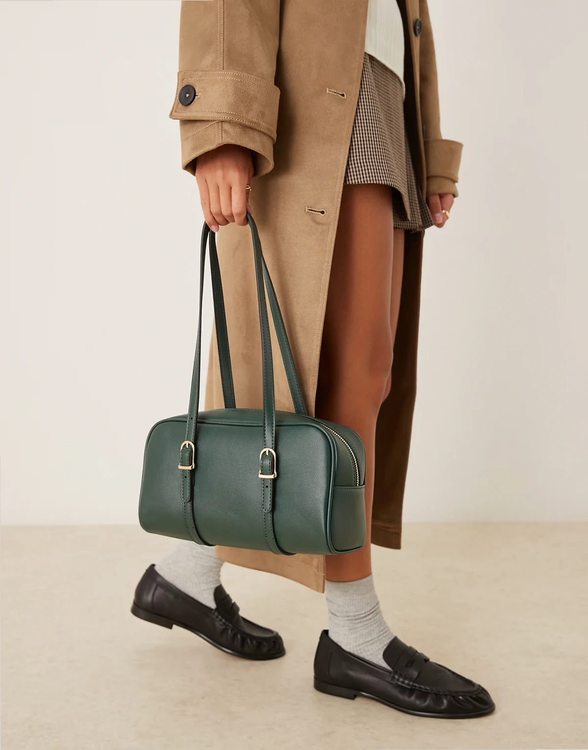 east west bowler bag in green