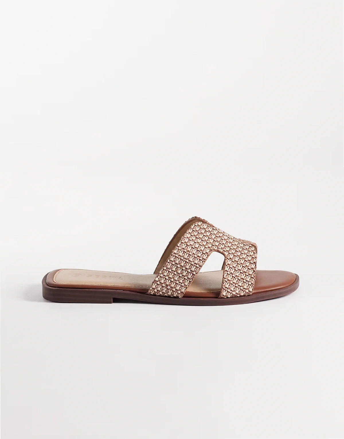 – Storke – Flache Bast-Sandalen in Braun, weite Passform