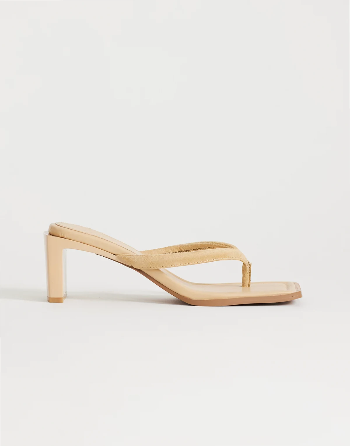 – Sadie – Zehenstegsandalen in Kamelbraun mit Absatz