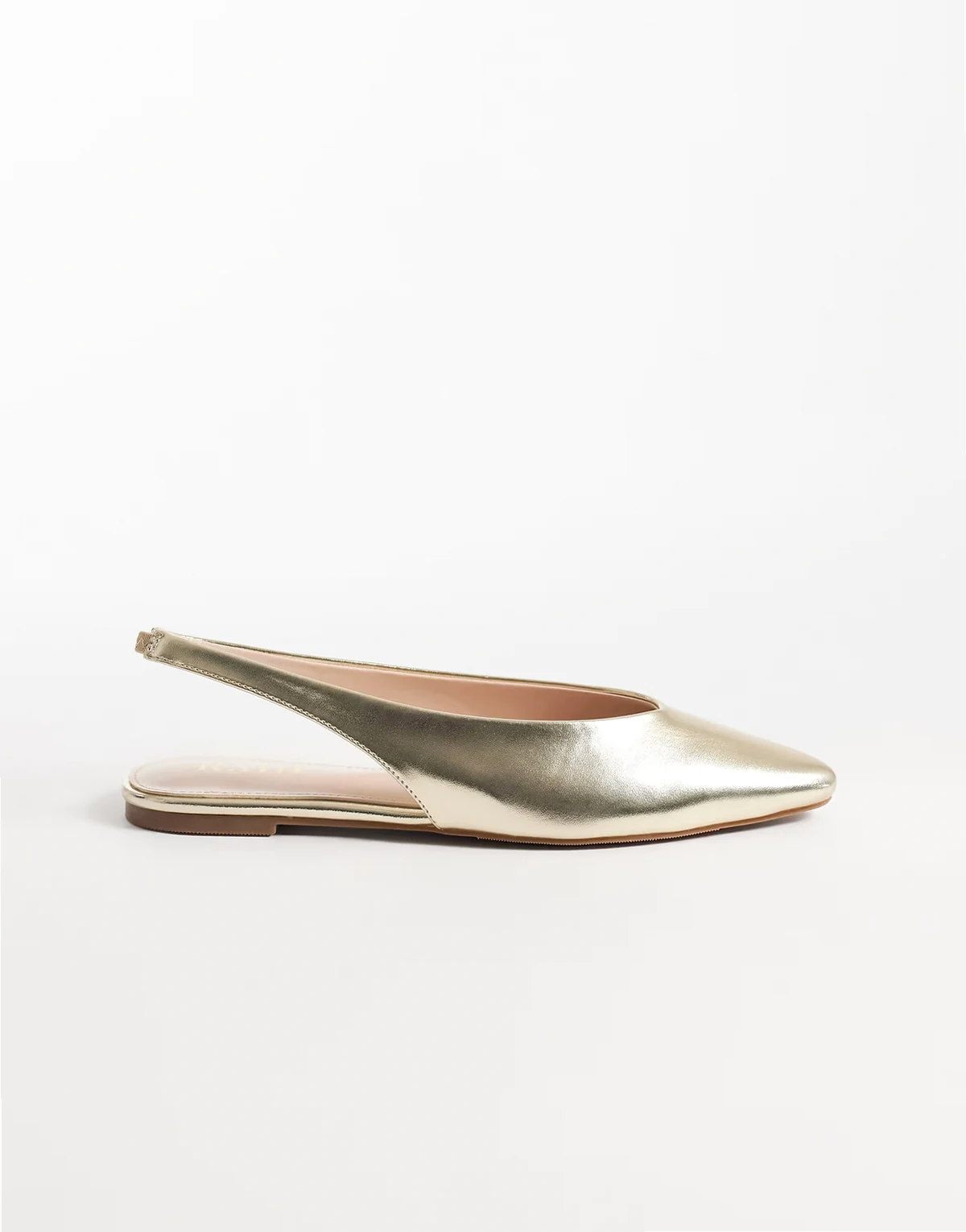 – Piella – Flache Schuhe mit Fersenriemen in Gold