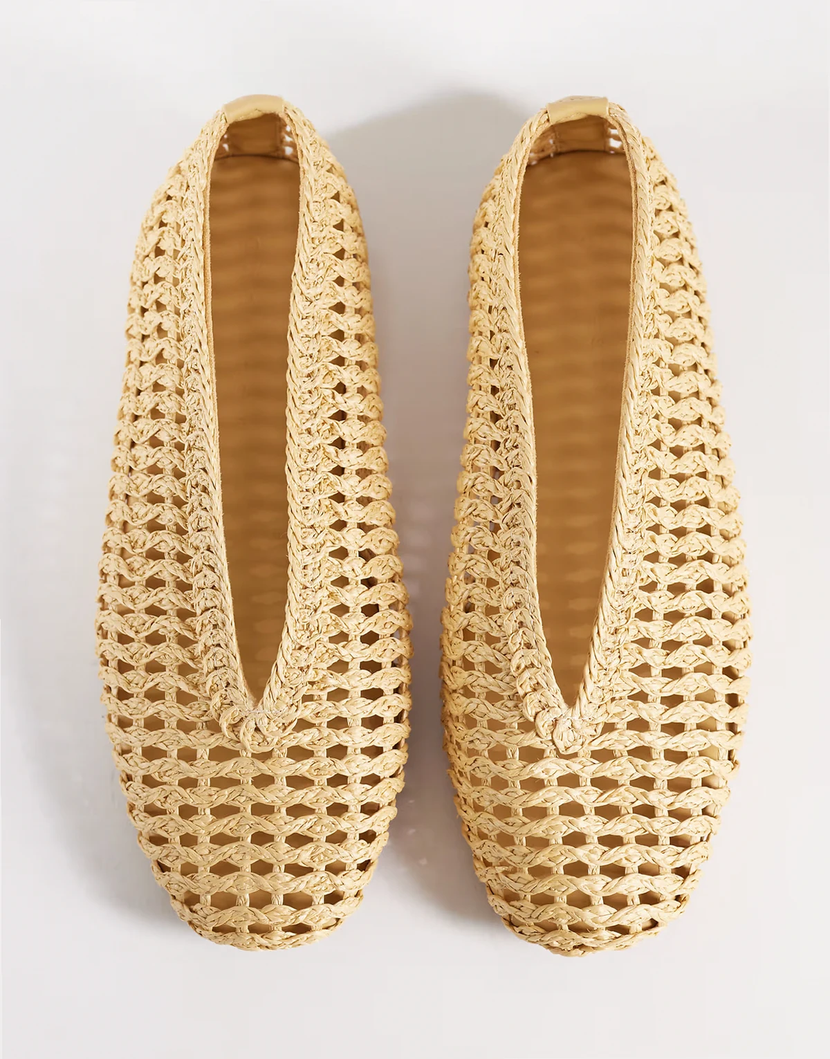 – Lioness – Geflochtene Ballerinas in Naturfarbe