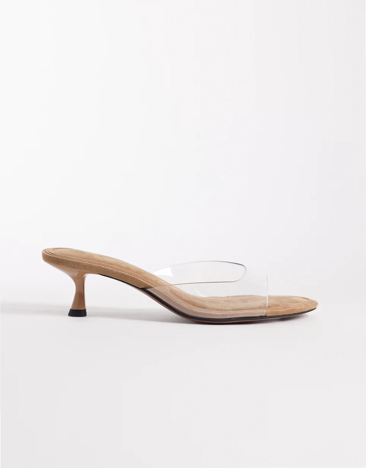 – High-Five – Transparente Mules mit Kitten-Absatz