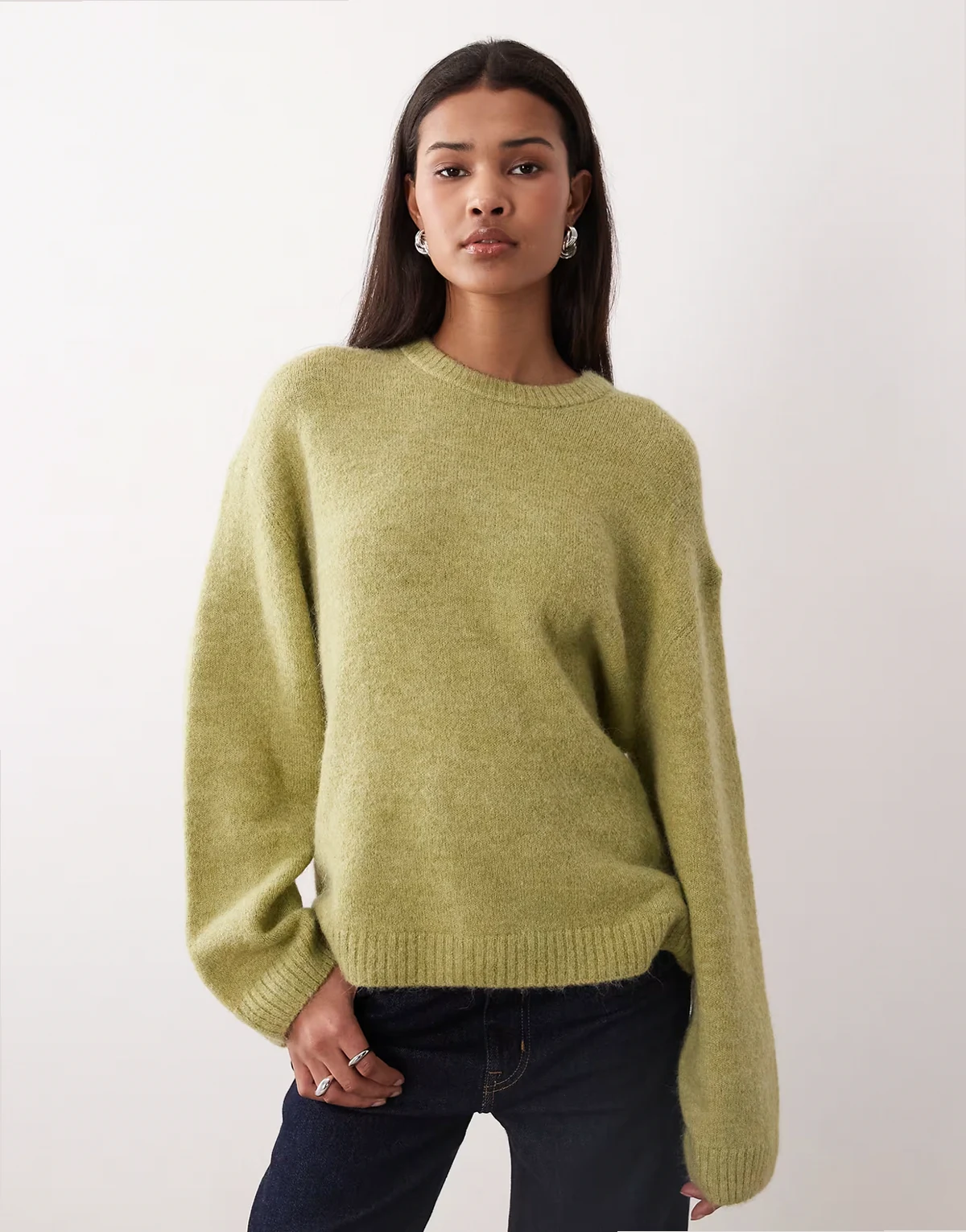 – Superweicher Strickpullover in Hellgrün