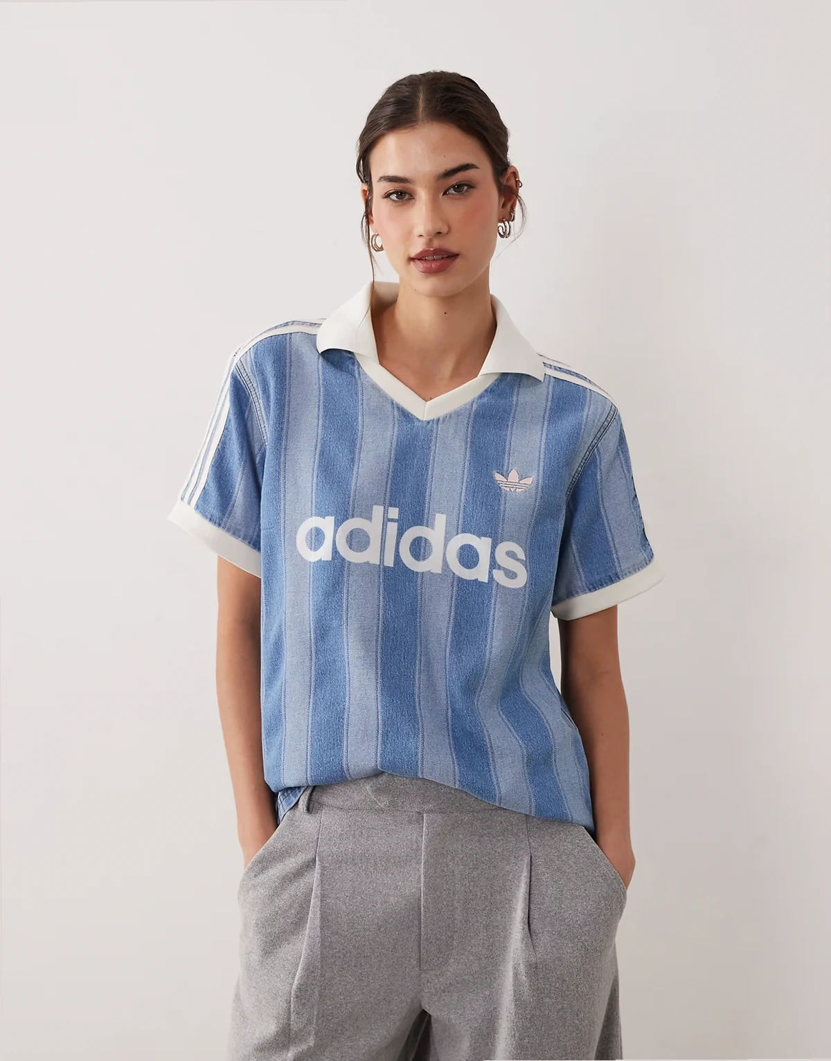denim jersey in light blue
