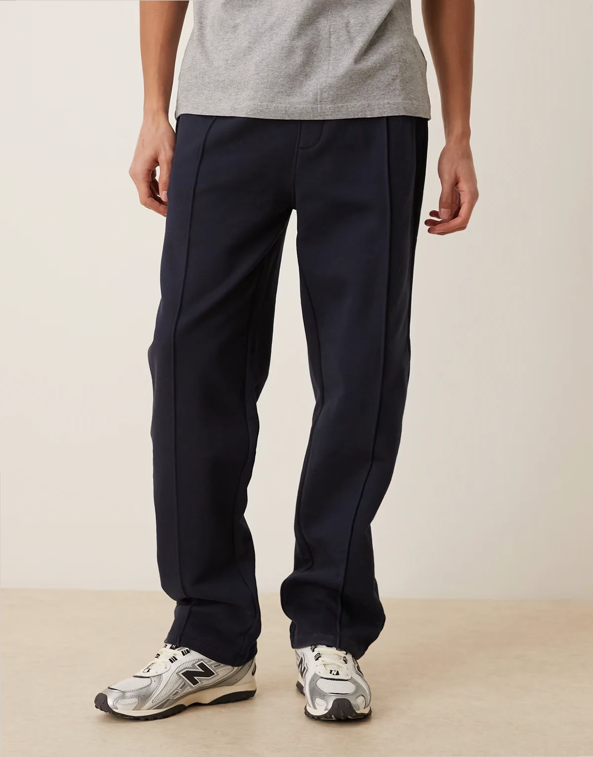 premium straight leg sweatpants in 400gsm navy