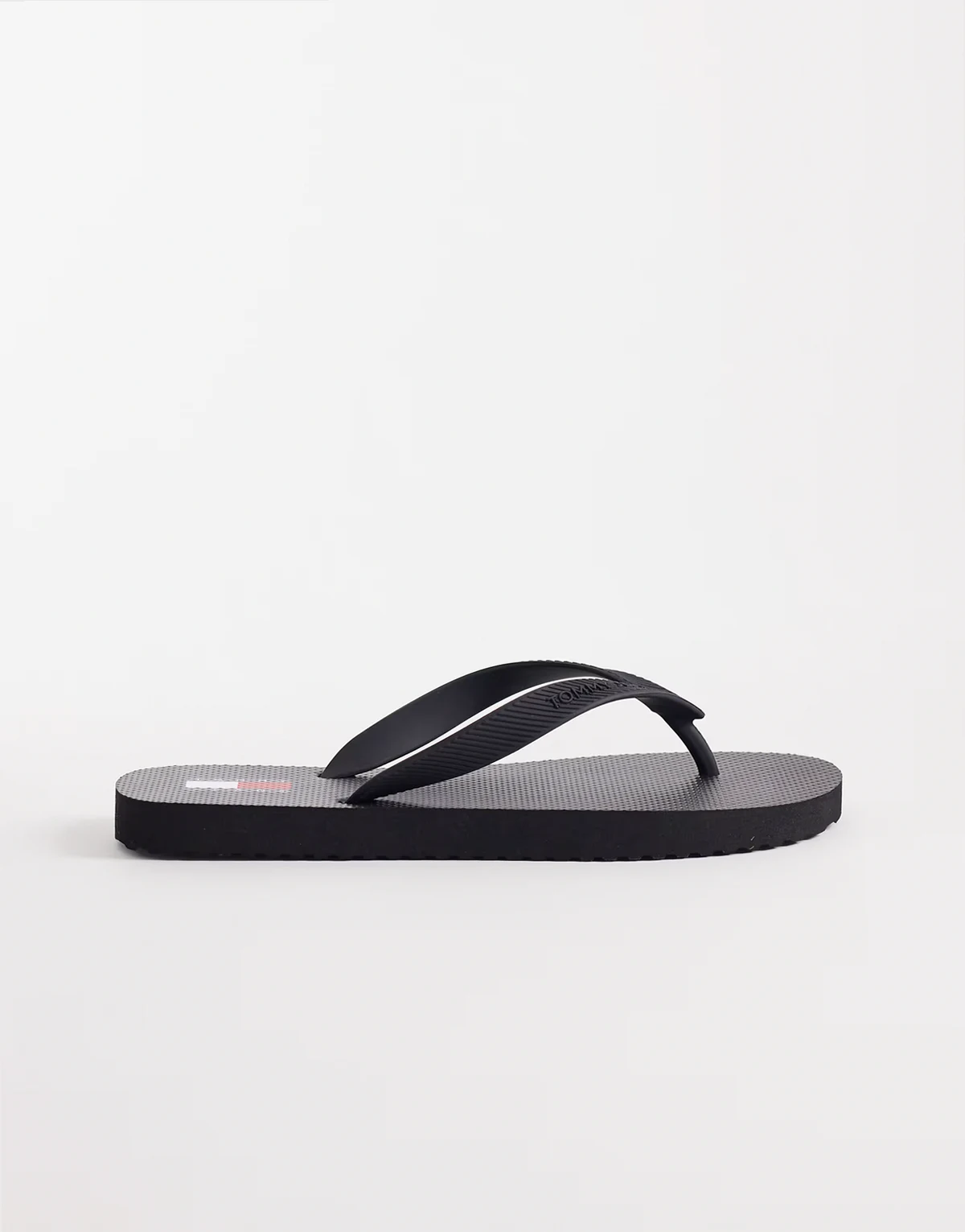 flip flops with logo in black