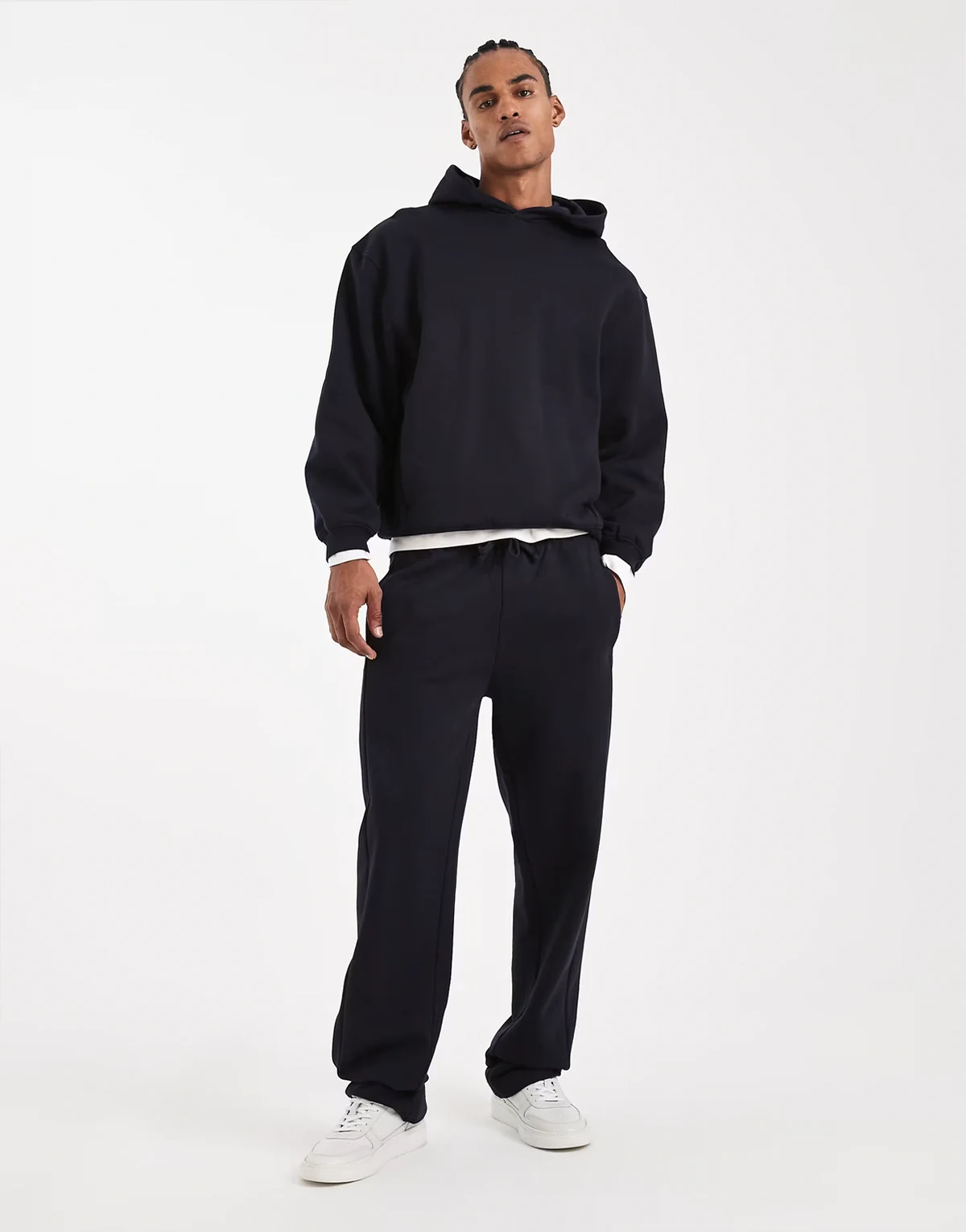 Circular Design Collection straight leg sweatpants in 400gsm navy