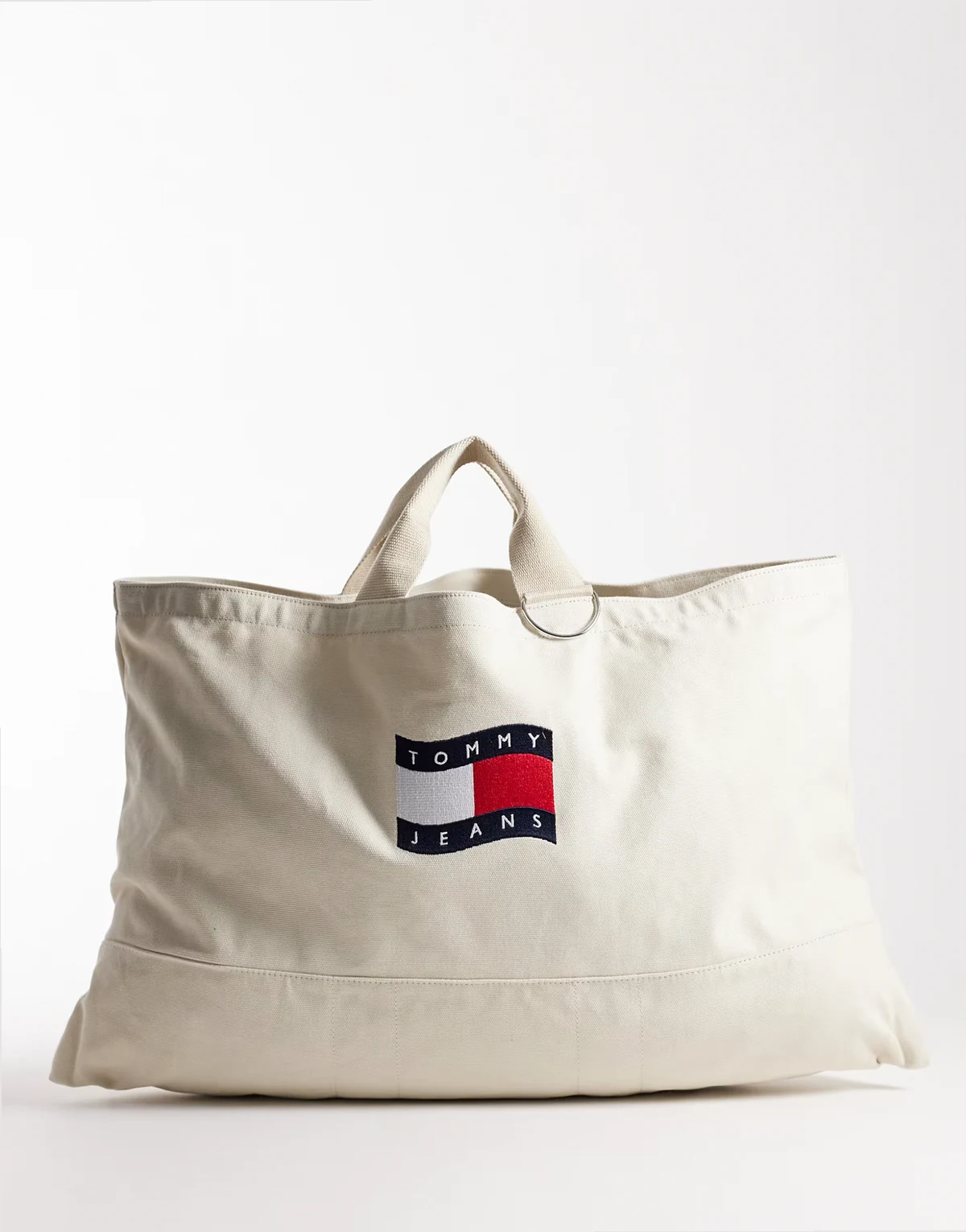 Wave logo tote in cream
