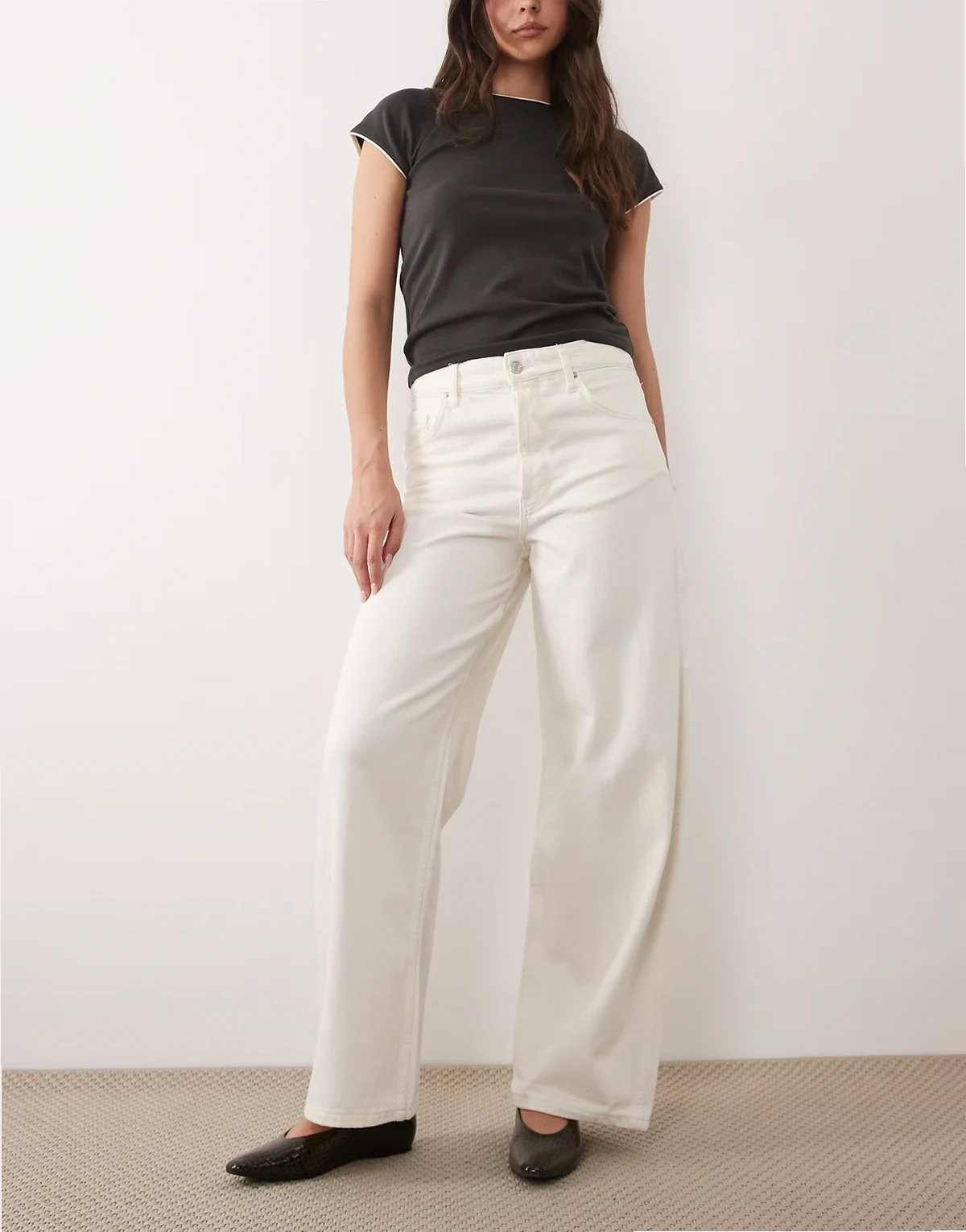 – Rowan – Weite Utility-Jeans aus 100% Baumwolle in Weiß