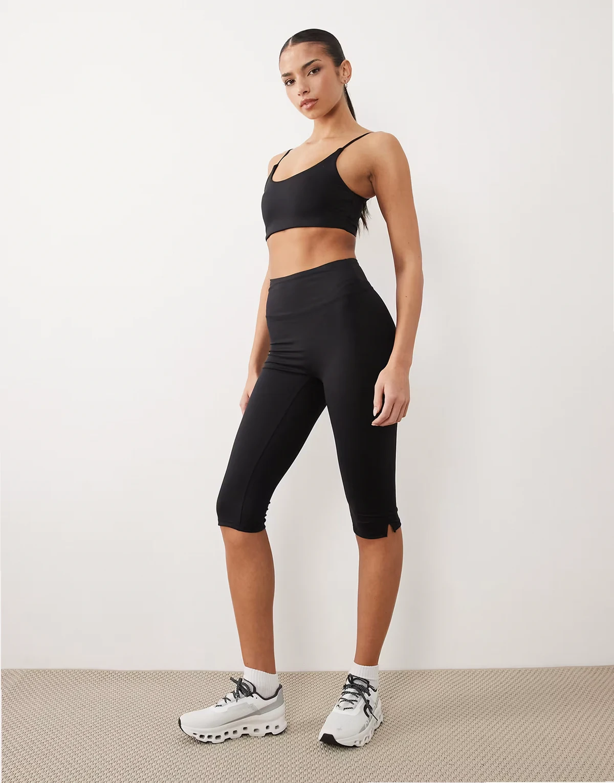 mix and match yoga capri leggings in black