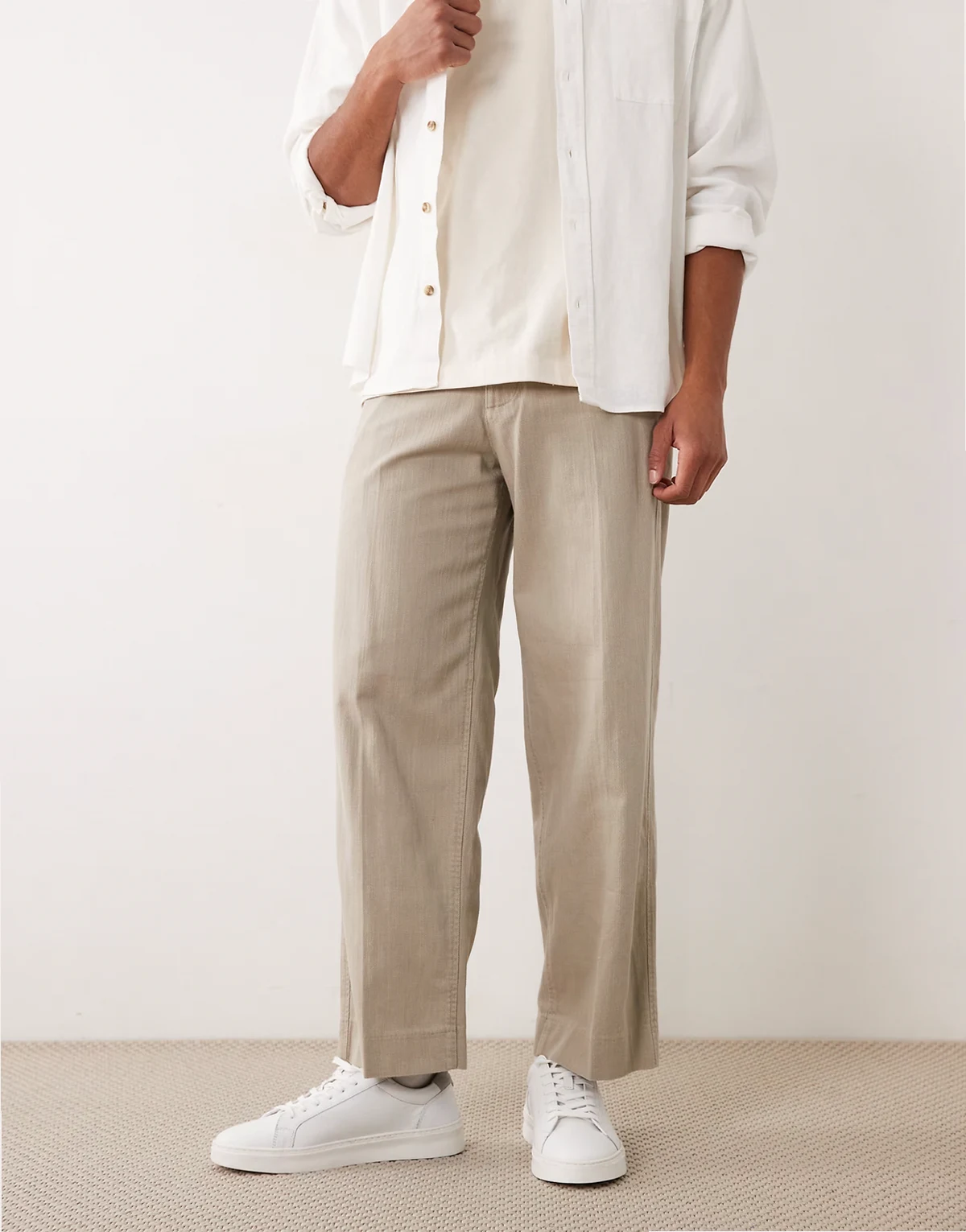 baggy pull on dress pants in green