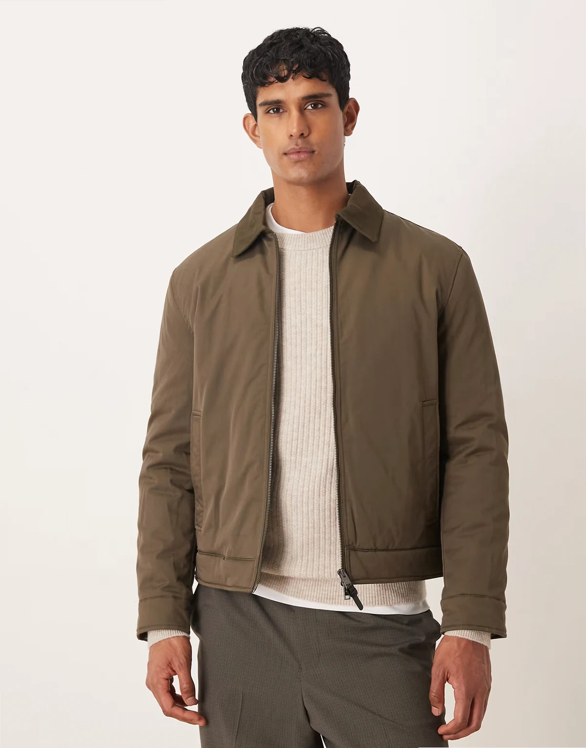 barn jacket in washed green