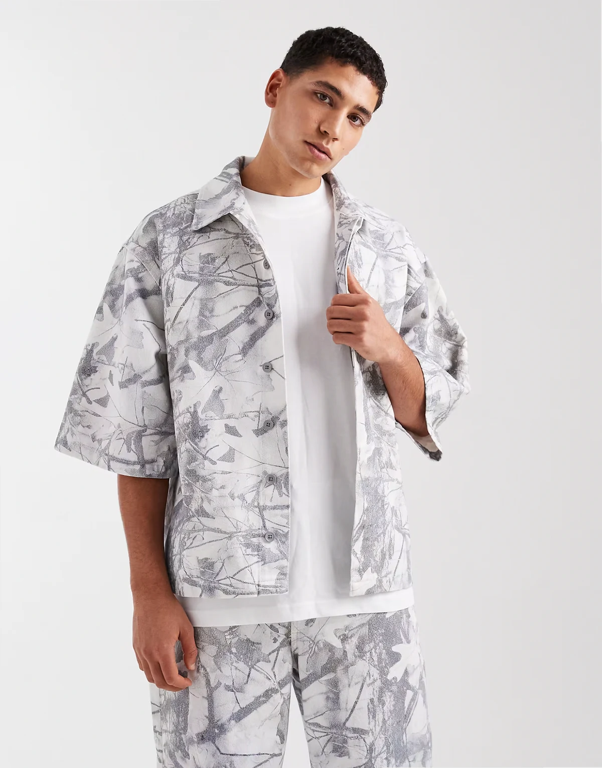 denim shirt in camo - part of a set