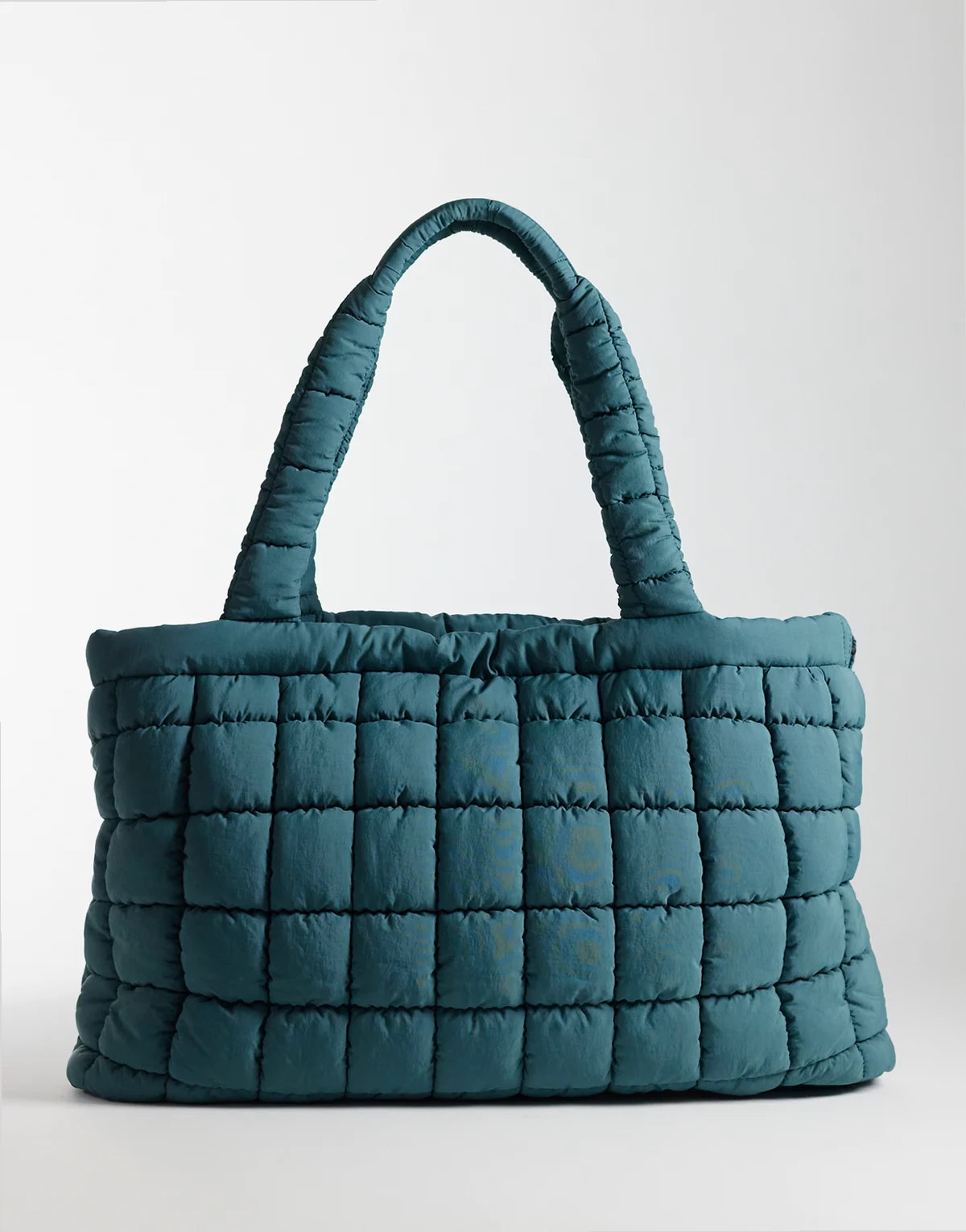 quilted woven drawstring oversized gym tote in sage