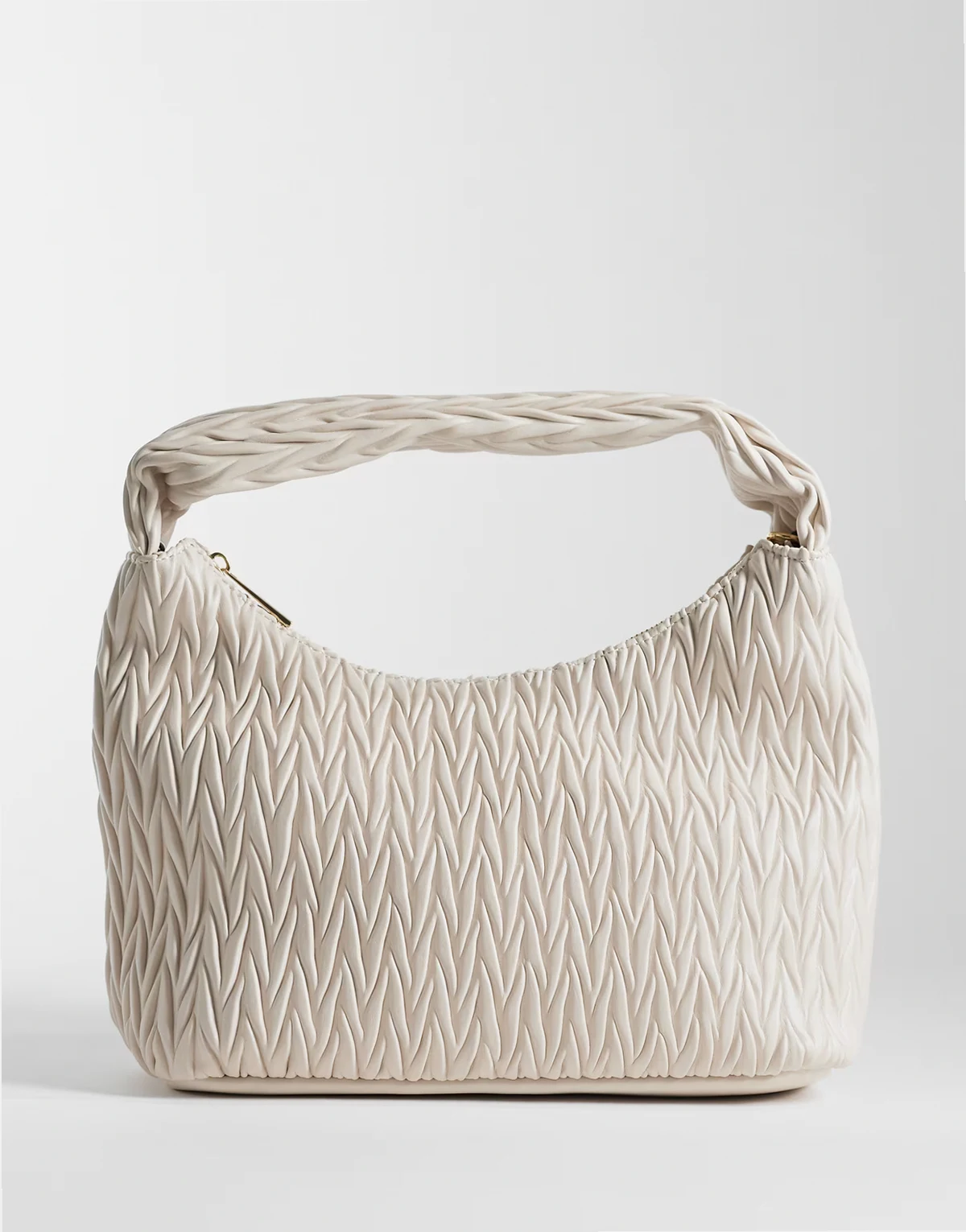 medium quilt handheld shoulder bag in cream