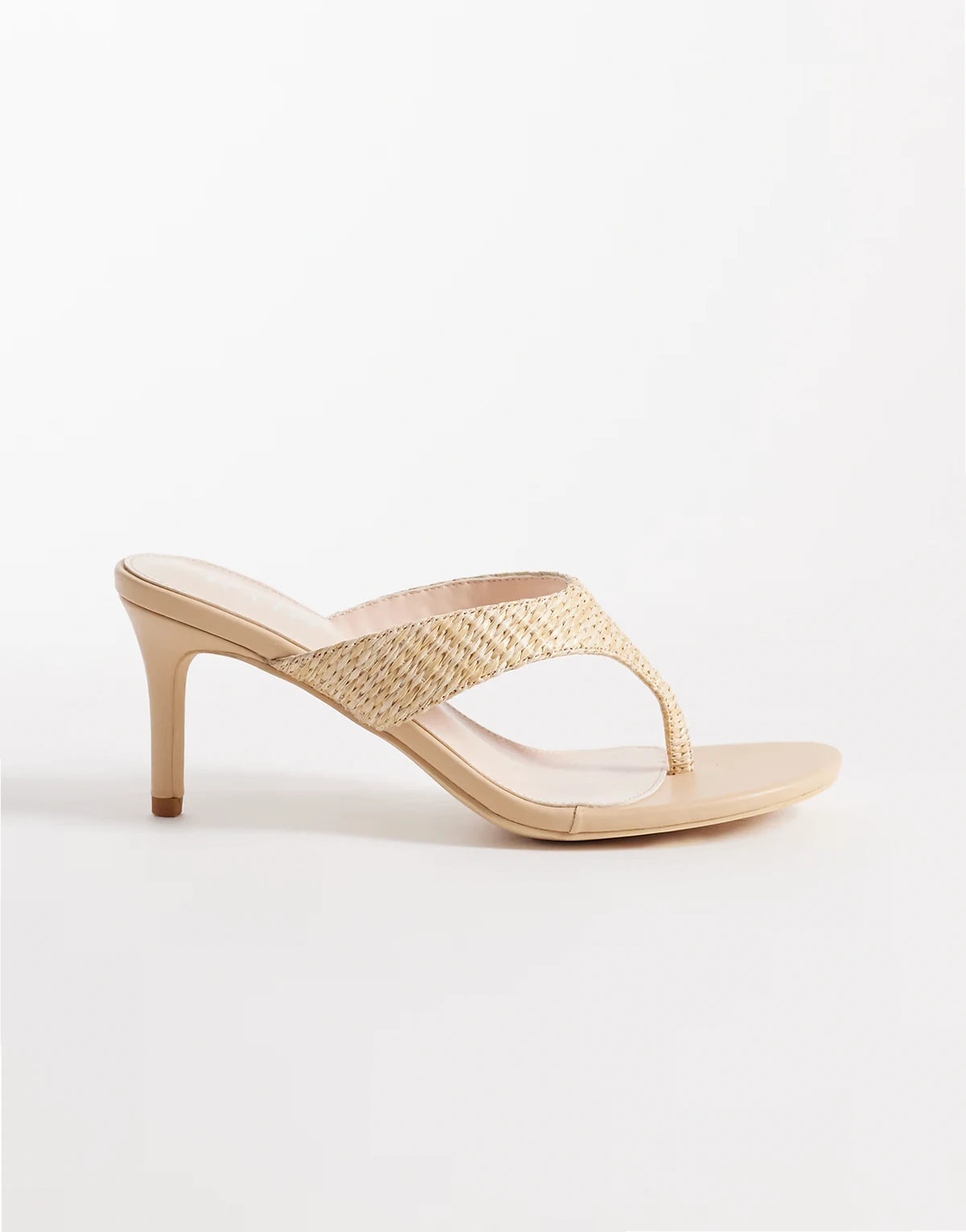 – Mystia – Absatzsandalen aus Bast in Beige mit Zehensteg