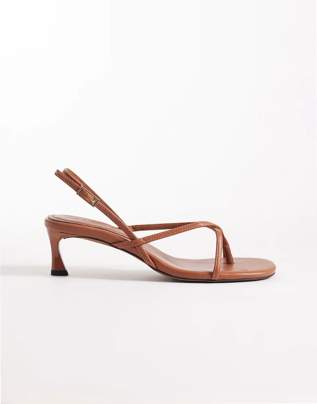 – Haven – Riemchen-Sandaletten in Toffee mit Kitten-Absatz