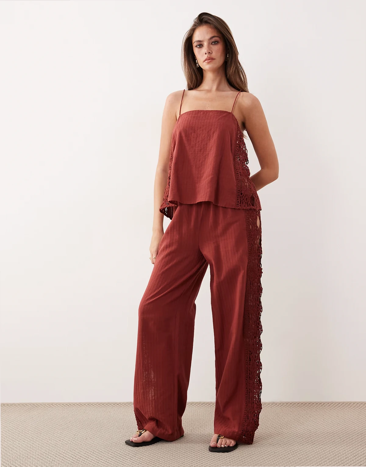 Cleo beach pants in rust