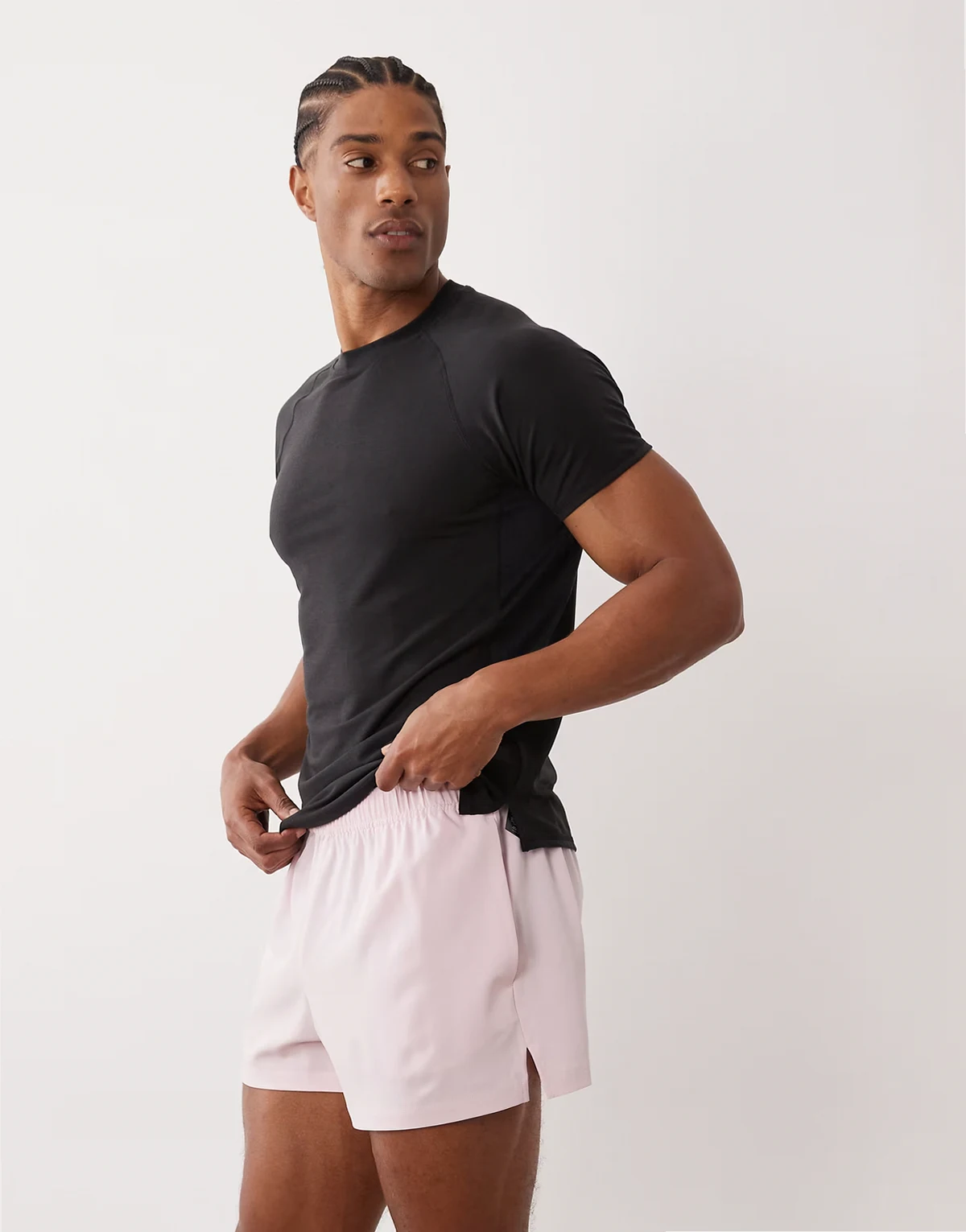 – Icon – Schnelltrocknende Laufshorts in leuchtendem Rosa mit Handytasche hinten, 8 cm Schrittlänge